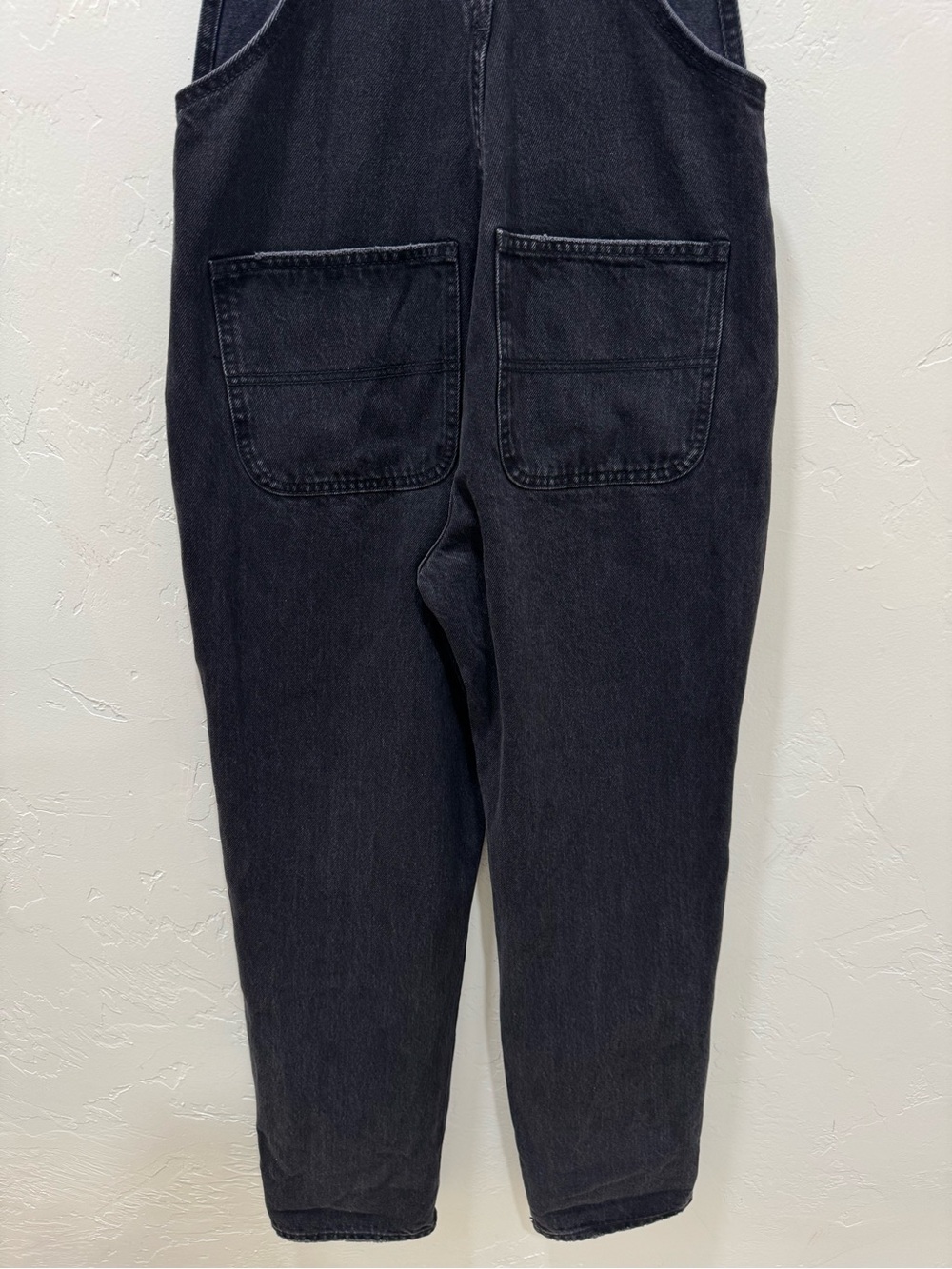 Abercrombie & Fitch Washed Black Women's Small Denim Overalls Classic Fit - Picture 9 of 15